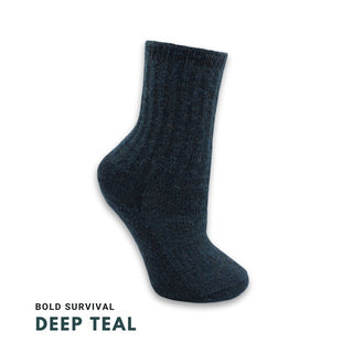 NEAFP SURVIVAL SOCKS BOLD — LRG Deep Teal