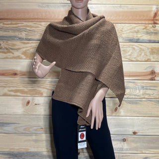 Alpaca Handwoven Wrap Natural Dark Fawn