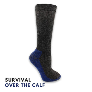 NEAFP Survival Over-The-Calf Socks — MED DK GRAY