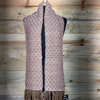 Alpaca Handwoven Mauve Diamond Scarf