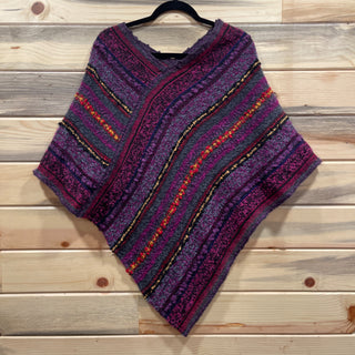 Woven Alpaca Sunset Poncho
